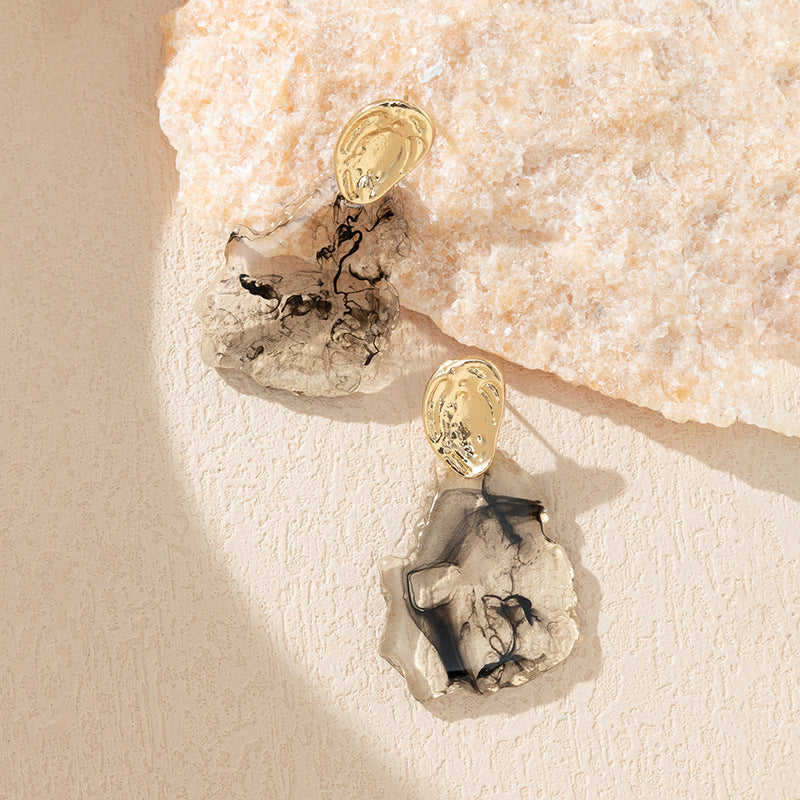 Wholesale Love Heart Acetate Board Earrings